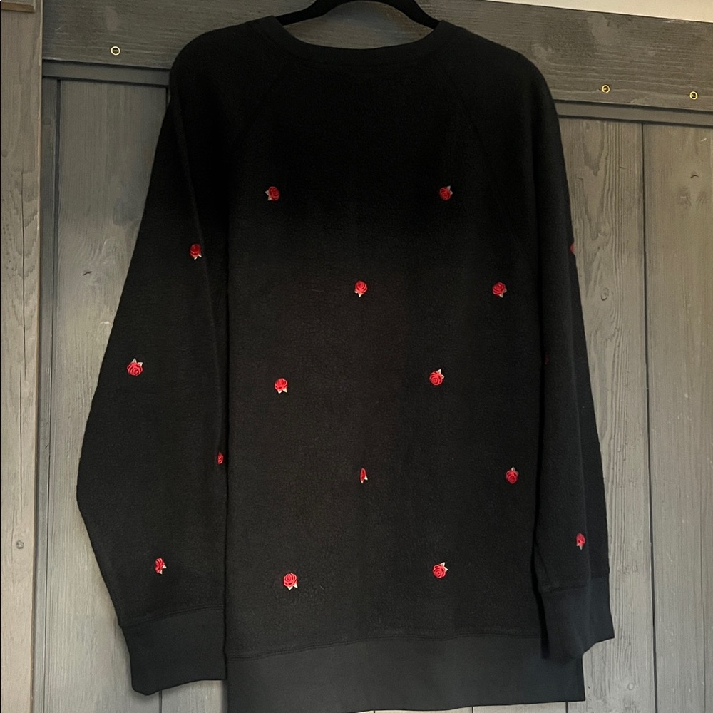 Embroidered Fuzzy Sweatshirt - Picture 3 of 4